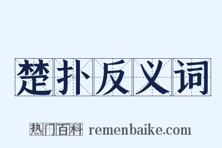 楚扑反义词是什么意思的图片